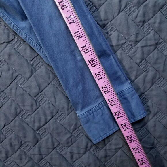 Brothers Sons Shirt Mens M Blue Button Up Long Sleeve Collared Dark Wash - Picture 6 of 9